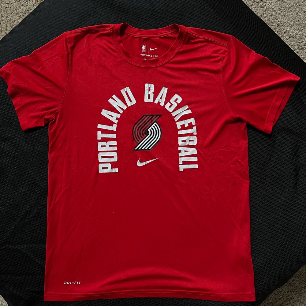 Portland Trail Blazers Nike Dri-Fit Red Tee